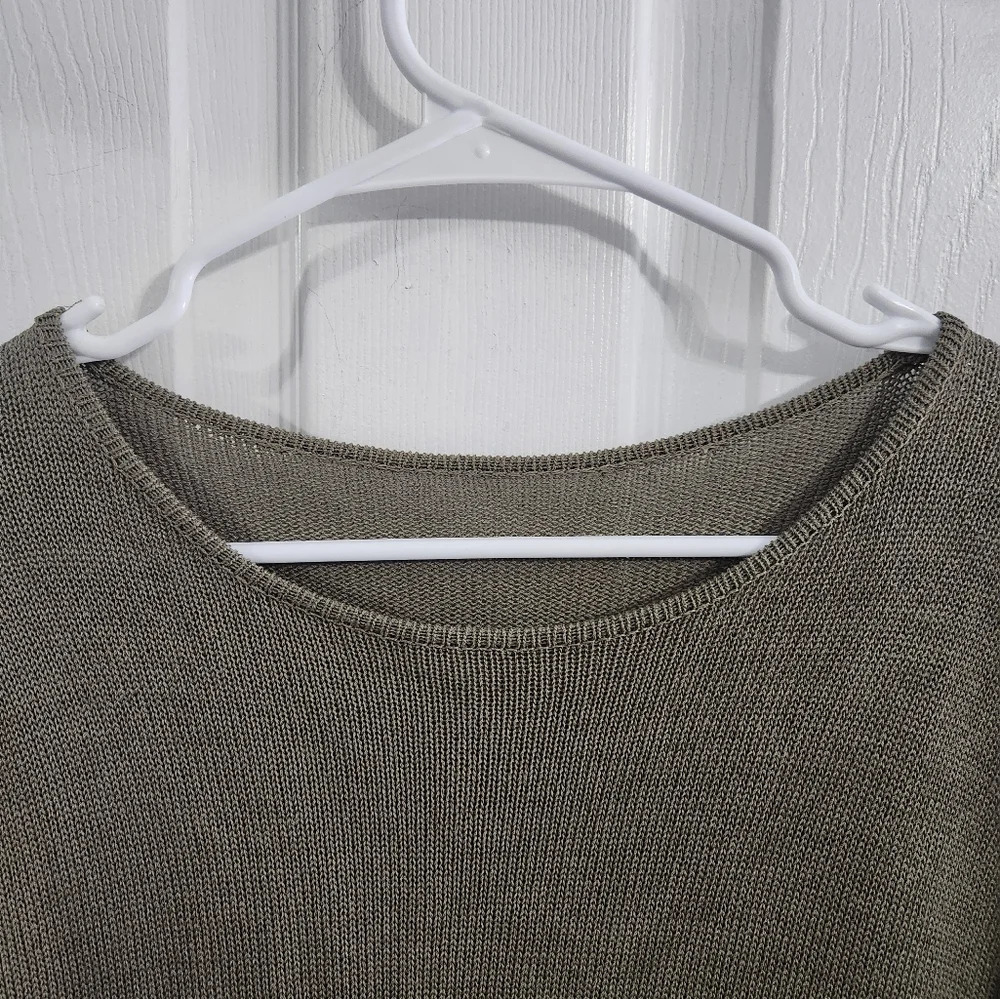 Vintage John Patrick for geoda design green open knit cardigan set beachy Large - Picture 13 of 16